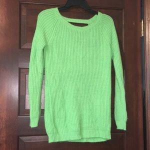Bright green sweater